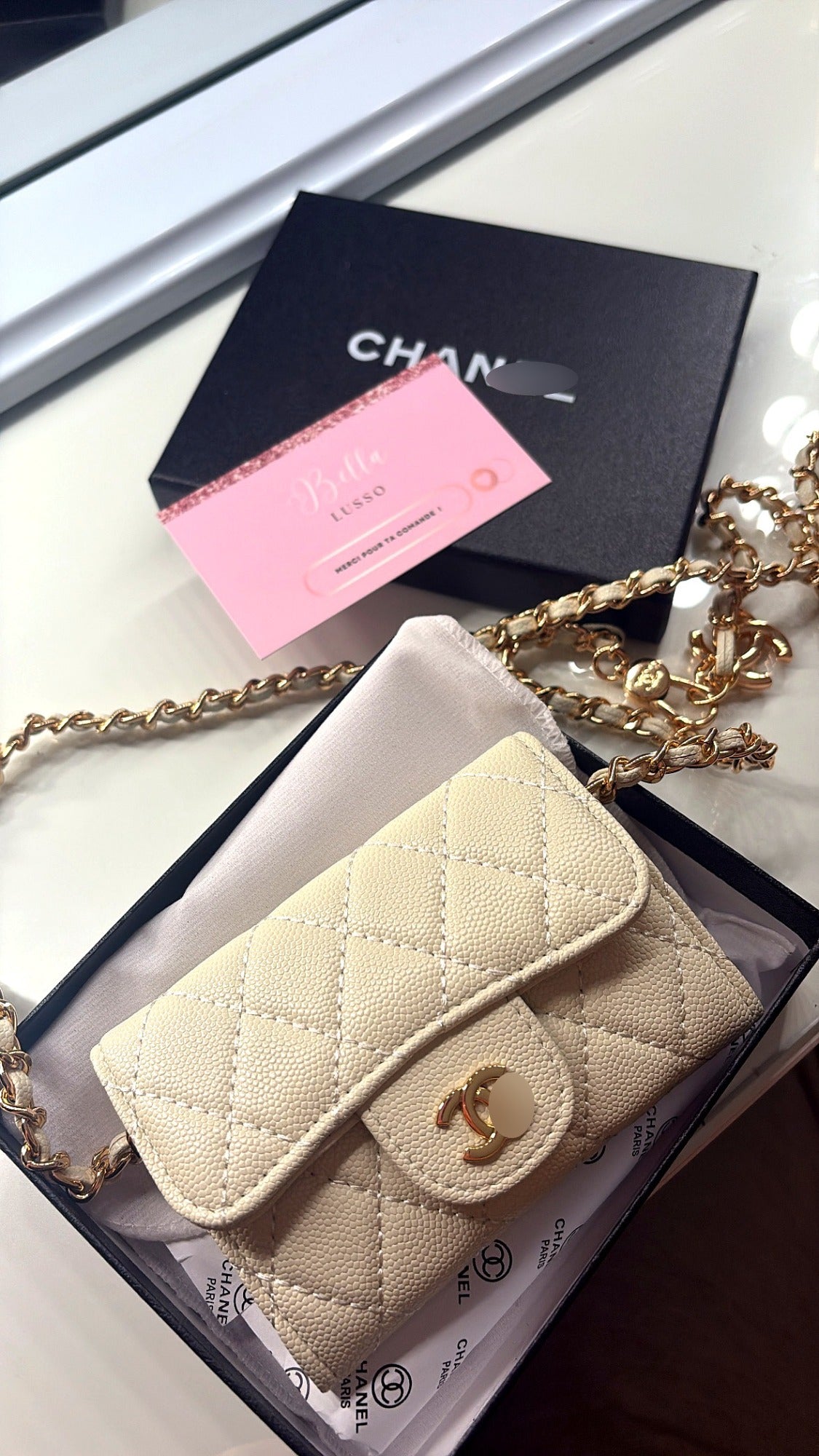 Sac CC blanc/beige